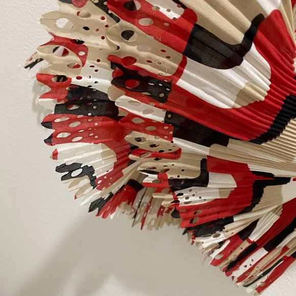 Essentials by Milano Shirt Womens S Multicolor Print Accordian Top - Picture 6 of 11